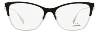 Omega OM5001H Butterfly Eyeglasses 01A Palladium/Black 54mm