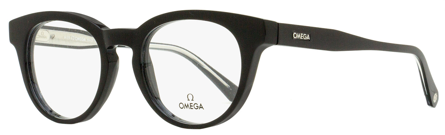 Omega Pantos Eyeglasses OM5003H 001 Black/Crystal 52mm 5003