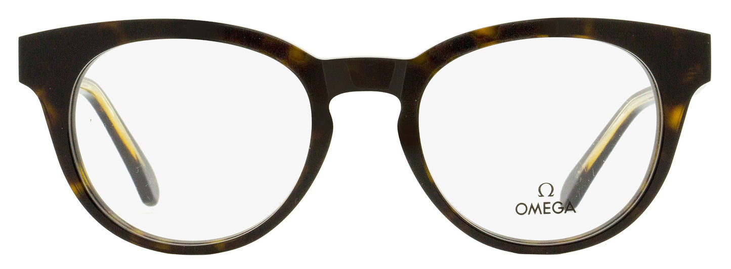 Omega Pantos Eyeglasses OM5003H 052 Dark Havana/Crystal 52mm 5003