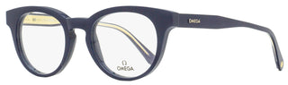 Omega Pantos Eyeglasses OM5003H 090 Blue/Crystal 52mm 5003