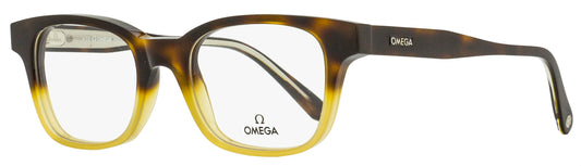 Omega Rectangular Eyeglasses OM5004H 056 Havana-Honey/Crystal 52mm 5004