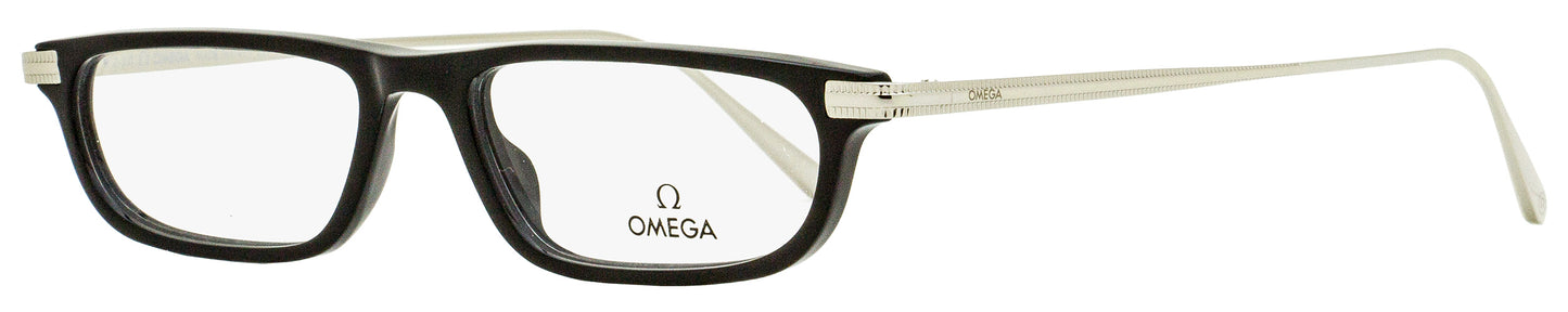 Omega Rectangular Eyeglasses OM5012 01A Black/Palladium 52mm 5012