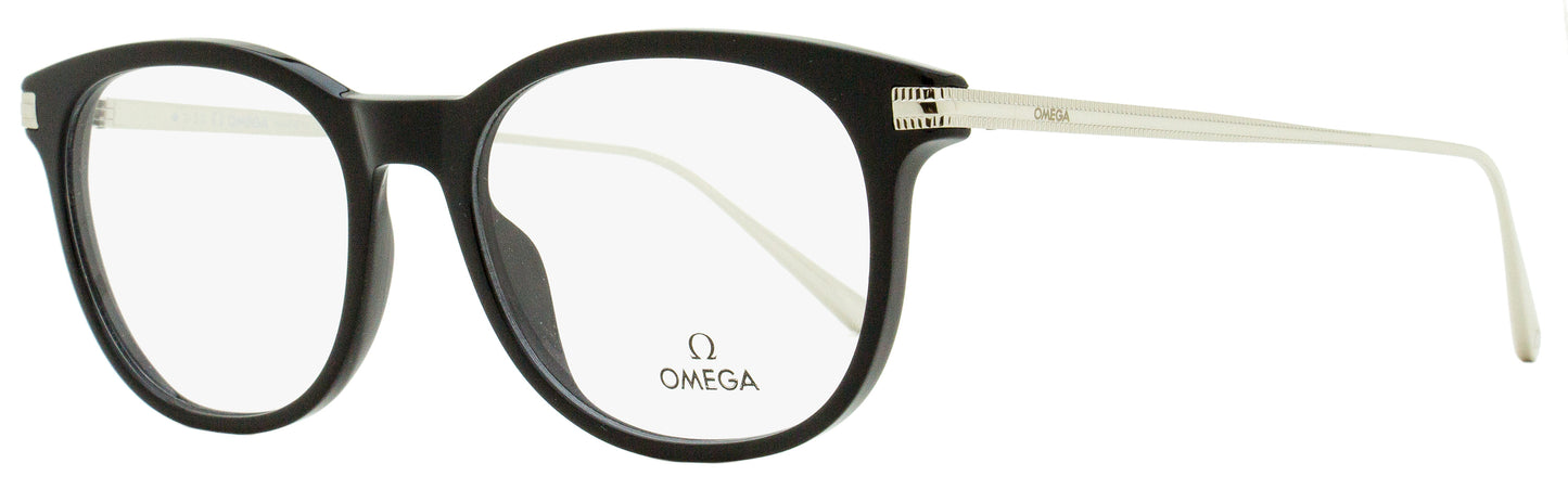 Omega Pantos Eyeglasses OM5013 001 Black/Palladium 53mm