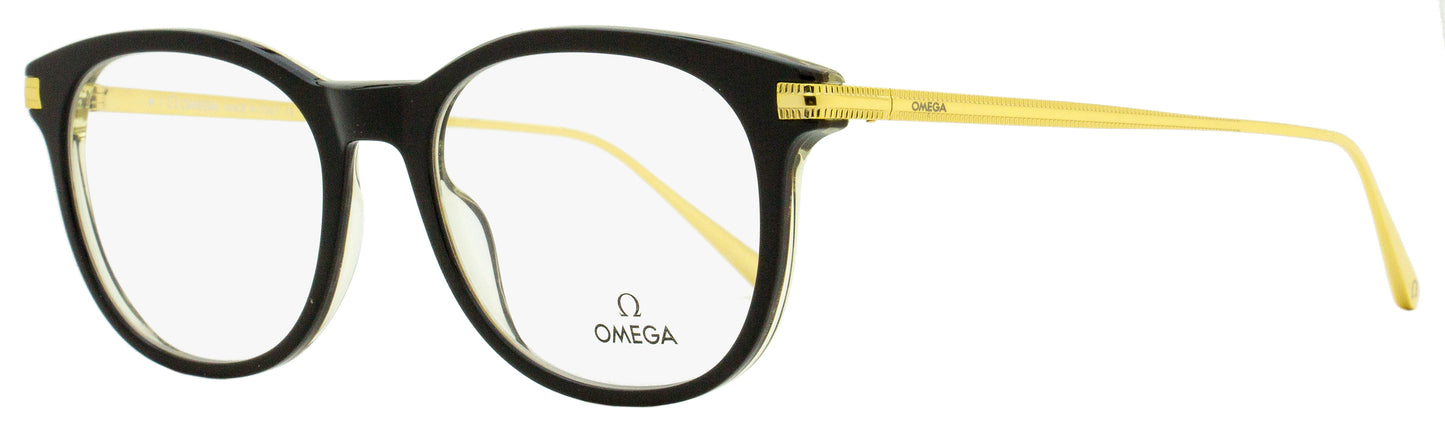 Omega Pantos Eyeglasses OM5013 005 Black/Gold 53mm