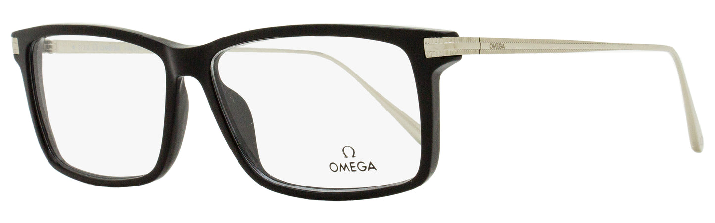 Omega OM5014 Rectangular Eyeglasses 001 Black/Ruthenium 58mm