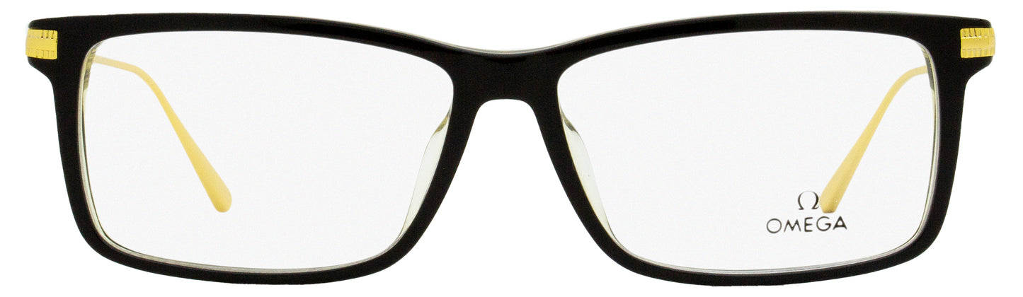 Omega OM5014 Rectangular Eyeglasses 005 Black/Gold 58mm