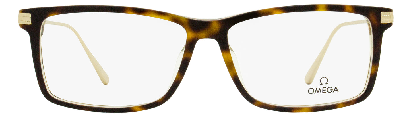 Omega OM5014 Rectangular Eyeglasses 056 Havana/Gold 58mm