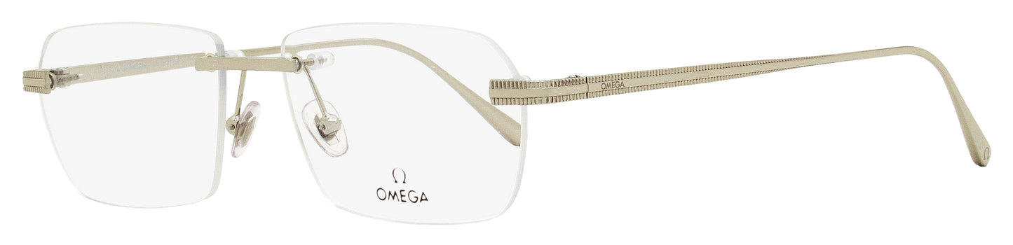 Omega Rimless Eyeglasses OM5015H 016 Palladium 56mm