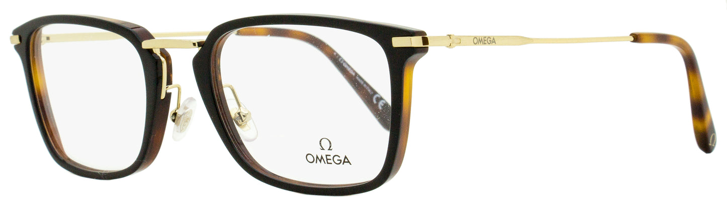 Omega Rectangular Eyeglasses OM5025 005 Black/Havana 53mm