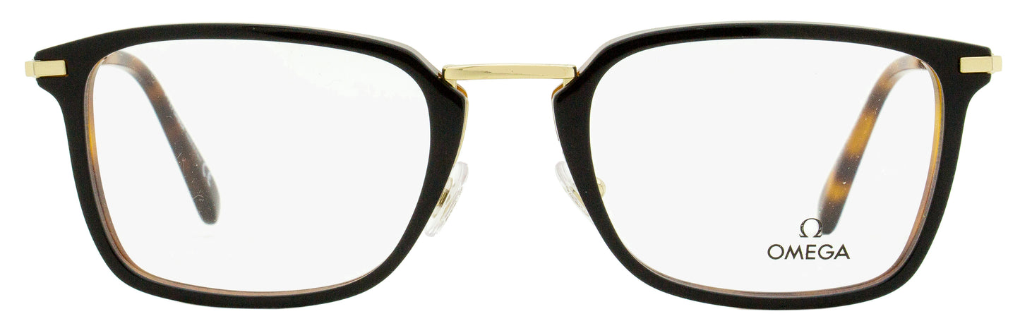 Omega Rectangular Eyeglasses OM5025 005 Black/Havana 53mm