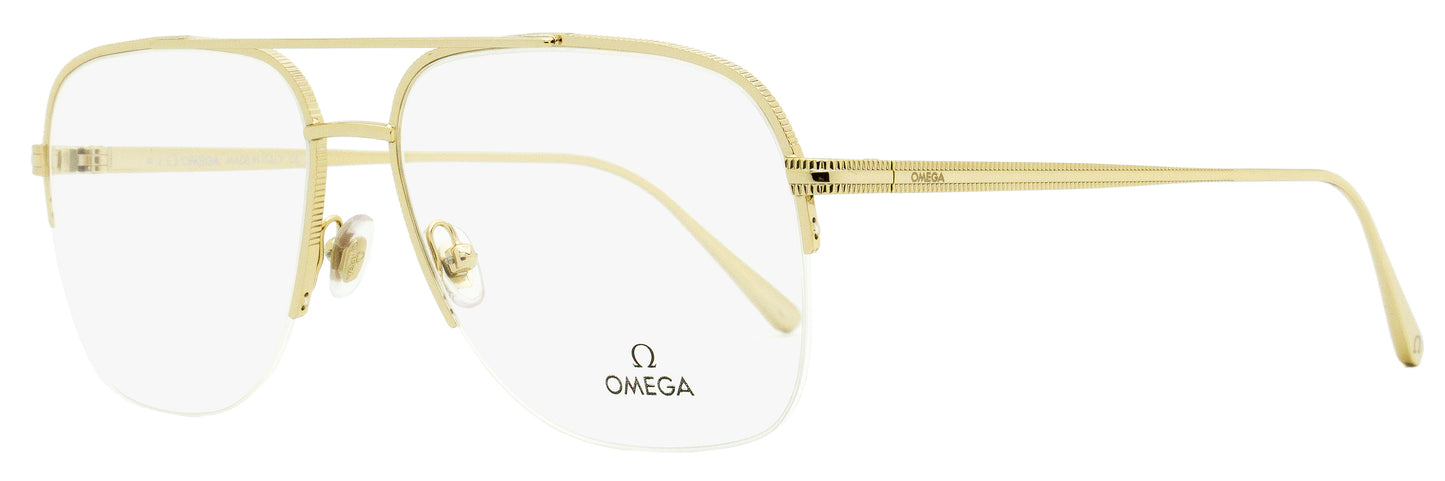 Omega Pilot Eyeglasses OM5031 032 Gold 59mm