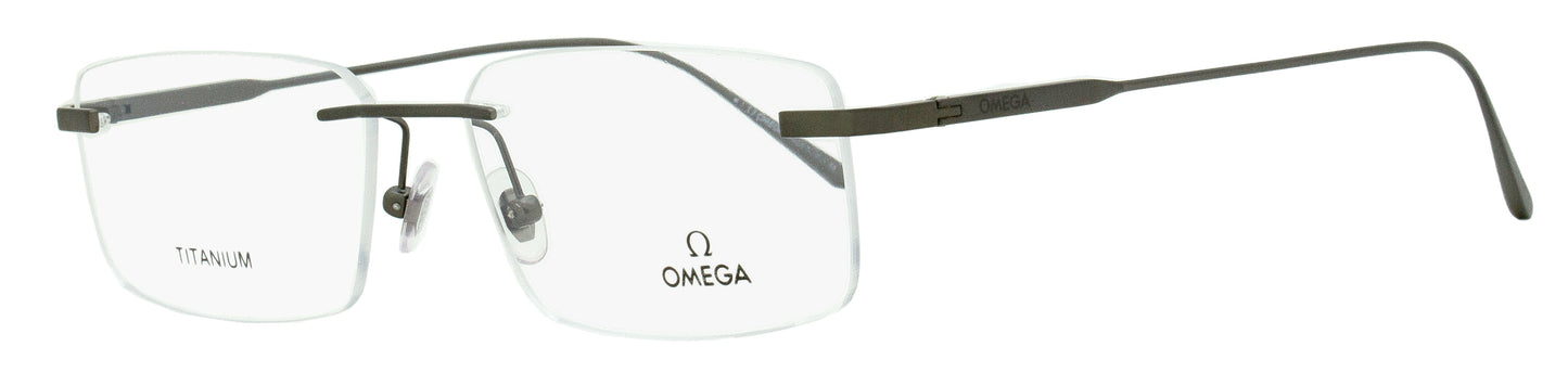 Omega Rimless Eyeglasses OM5037 008 Gunmetal 56mm