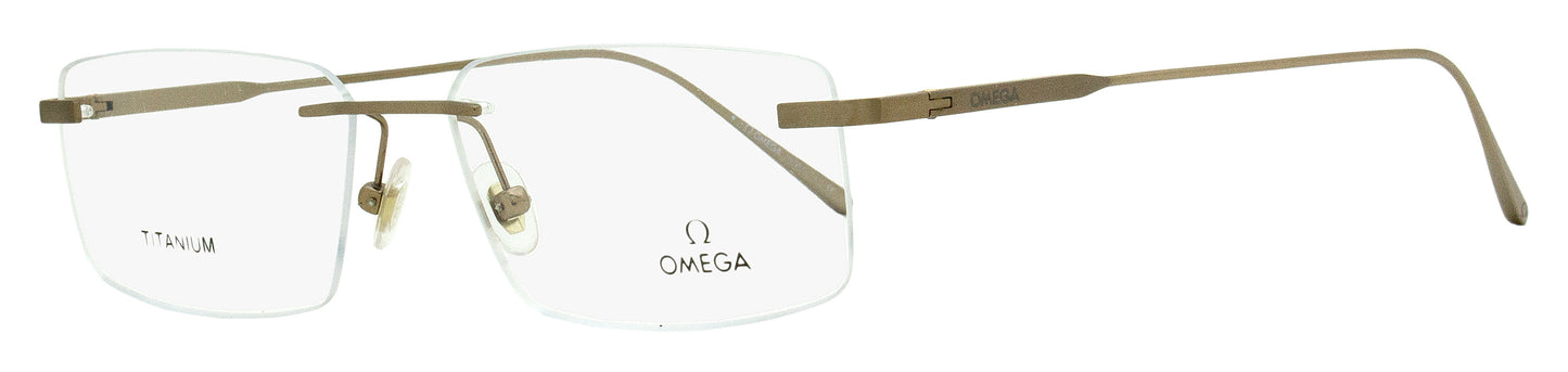 Omega Rimless Eyeglasses OM5037 034 Bronze 56mm