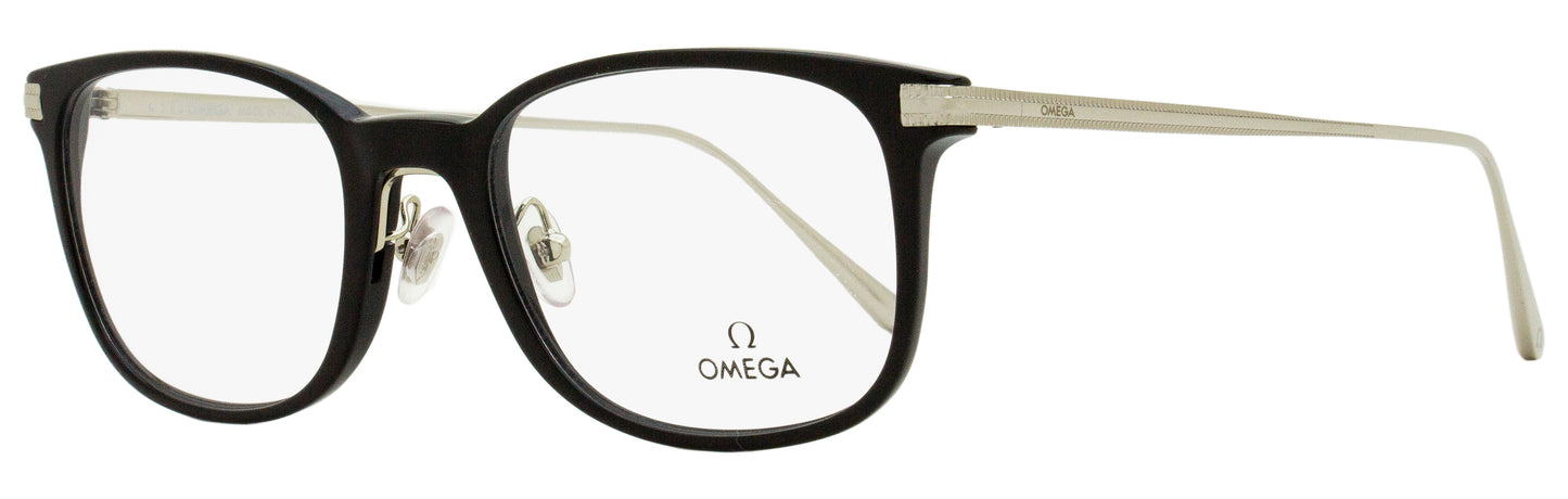 Omega OM5039 Rectangular Eyeglasses 001 Black/Ruthenium 53mm