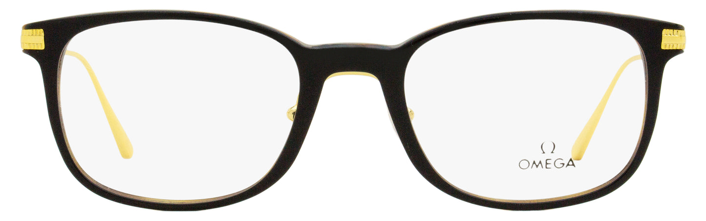 Omega OM5039 Rectangular Eyeglasses 005 Black/Havana/Gold 53mm