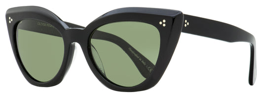 Oliver Peoples Laiya Cat Eye Sunglasses OV5452S 10059A Black Polarized 55mm
