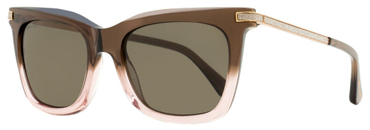 Jimmy Choo Rectangular Sunglasses Olye 08M70 Brown-Nude/Gold 52mm