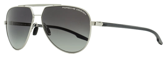Porsche Design Modern Pilot Sunglasses P'8935 D Palladium/Matte Black 62mm