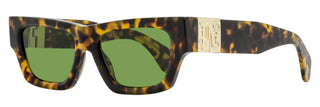Palm Angels Magnolia Rectangular Sunglasses PERI10J 6055 Havana/Green 53mm