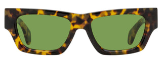 Palm Angels Magnolia Rectangular Sunglasses PERI10J 6055 Havana/Green 53mm