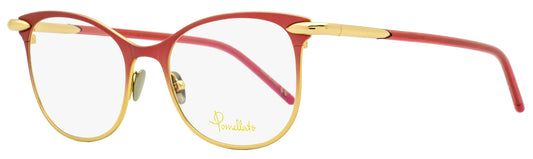 Pomellato Rectangular Eyeglasses PM0054O 004 Red/Gold 50mm