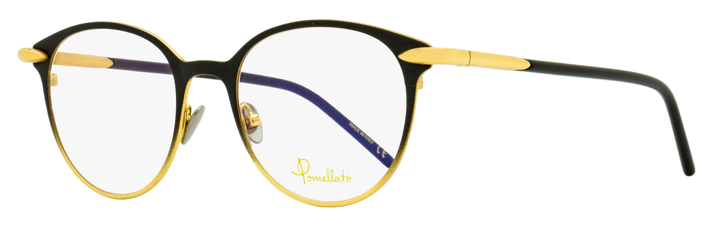 Pomellato Oval Eyeglasses PM0055O 001 Black/Gold 50mm