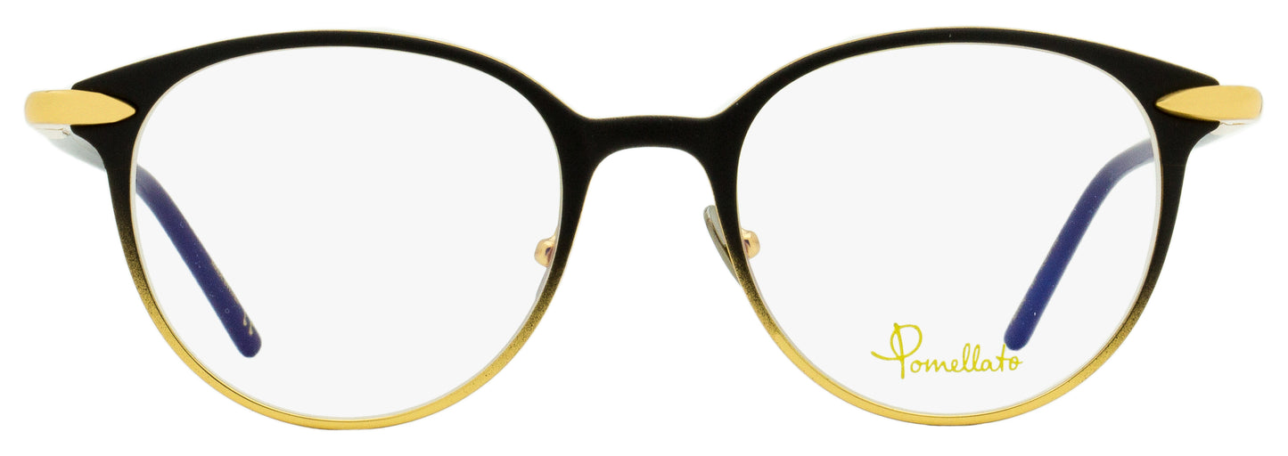 Pomellato Oval Eyeglasses PM0055O 001 Black/Gold 50mm