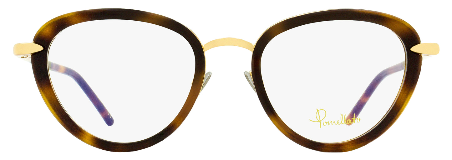 Pomellato Oval Eyeglasses PM0058O 002 Gold/Havana 51mm