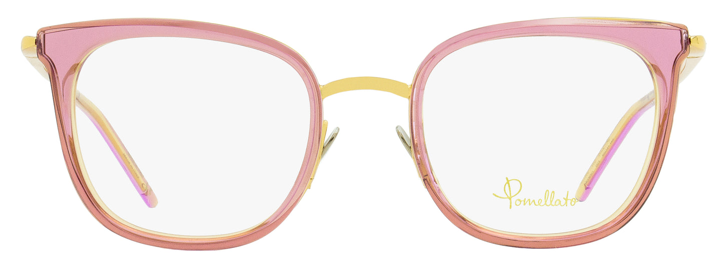 Pomellato Square Eyeglasses PM0065O 003 Pink/Gold 50mm