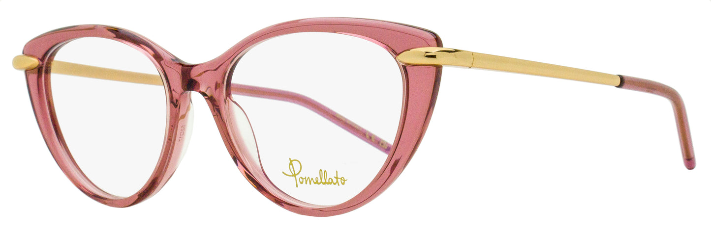 Pomellato Cat Eye Eyeglasses PM0074O 003 Rose/Gold 52mm