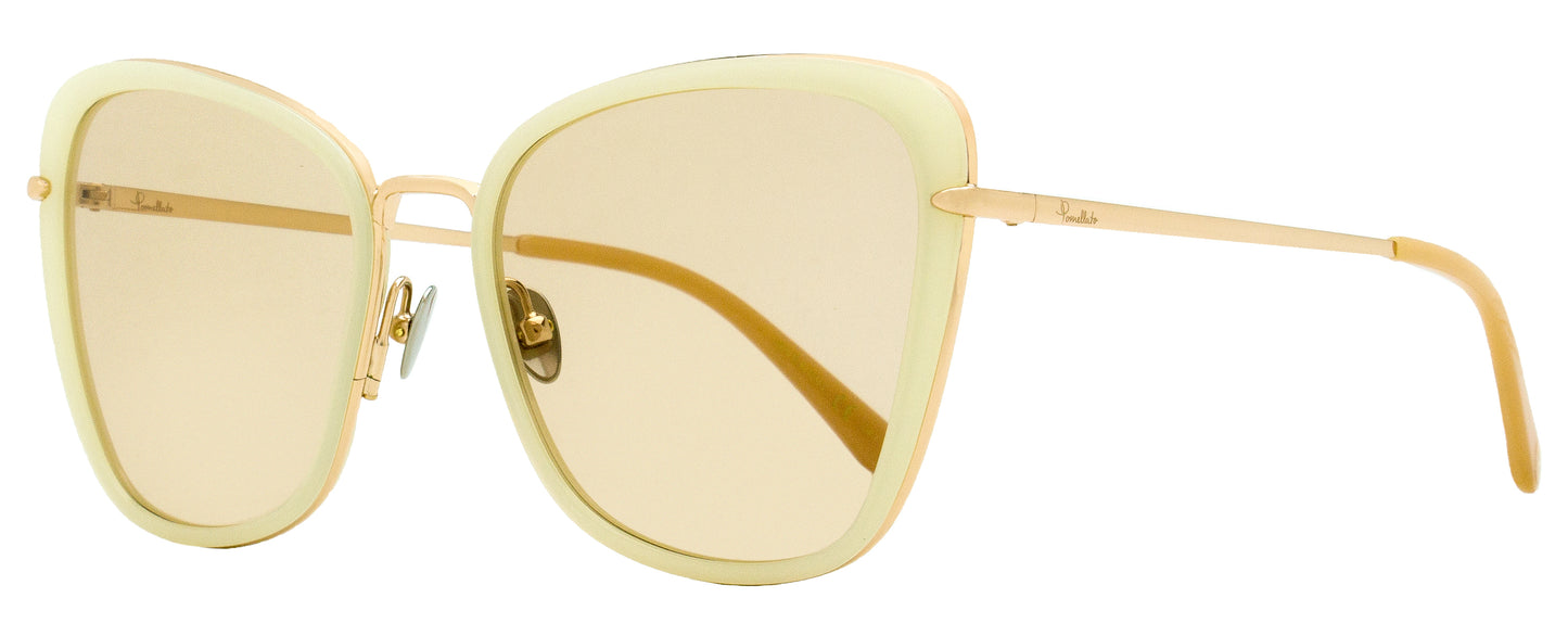 Pomellato Butterfly Sunglasses PM0082S 001 Ivory/Gold 57mm