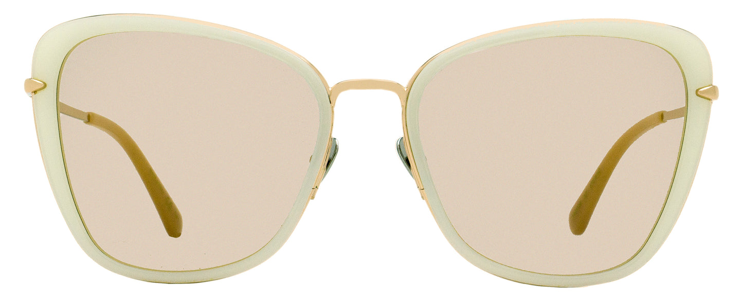 Pomellato Butterfly Sunglasses PM0082S 001 Ivory/Gold 57mm