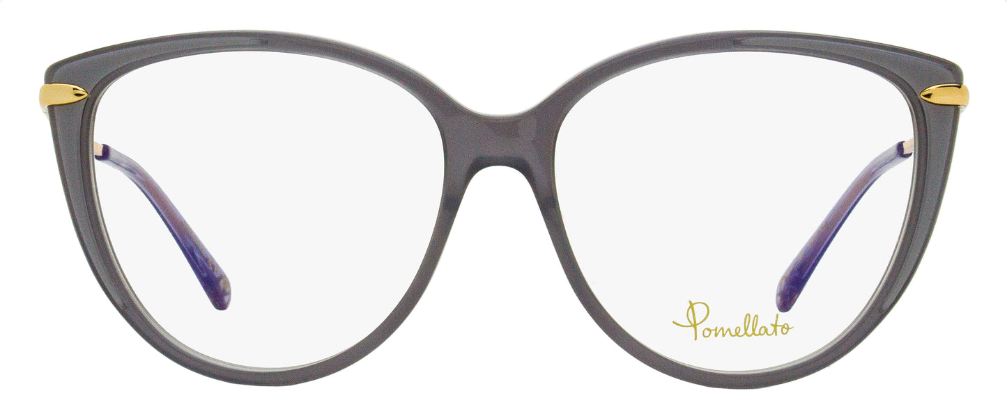 Pomellato Tea Cup Eyeglasses PM0089O 001 Gray/Gold 54mm