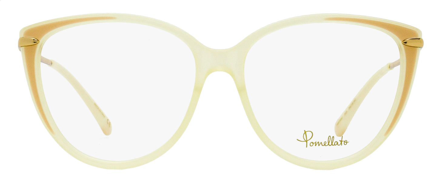 Pomellato Tea Cup Eyeglasses PM0089O 003 Ivory/Gold 54mm