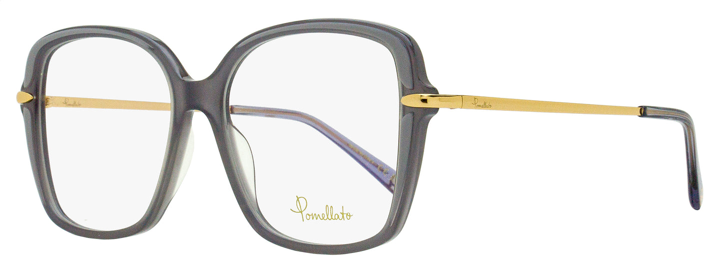 Pomellato Square Eyeglasses PM0090O 001 Gray/Gold 53mm