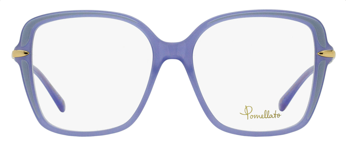 Pomellato Square Eyeglasses PM0090O 002 Blue/Gold 53mm