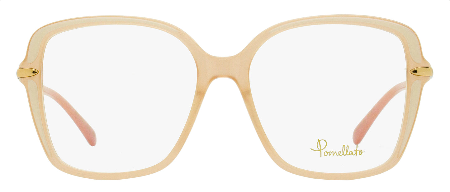 Pomellato Square Eyeglasses PM0090O 004 Nude/Gold 53mm