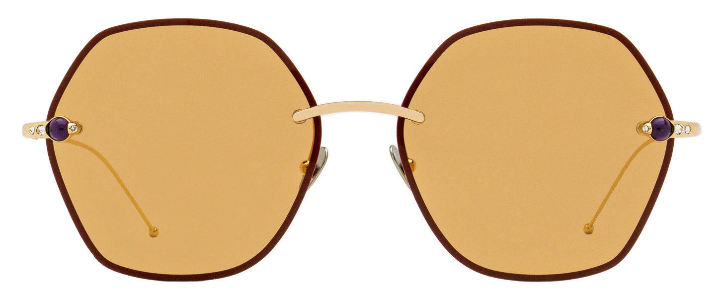 Pomellato Cabochon Sunglasses PM0091S 002 Gold 61mm