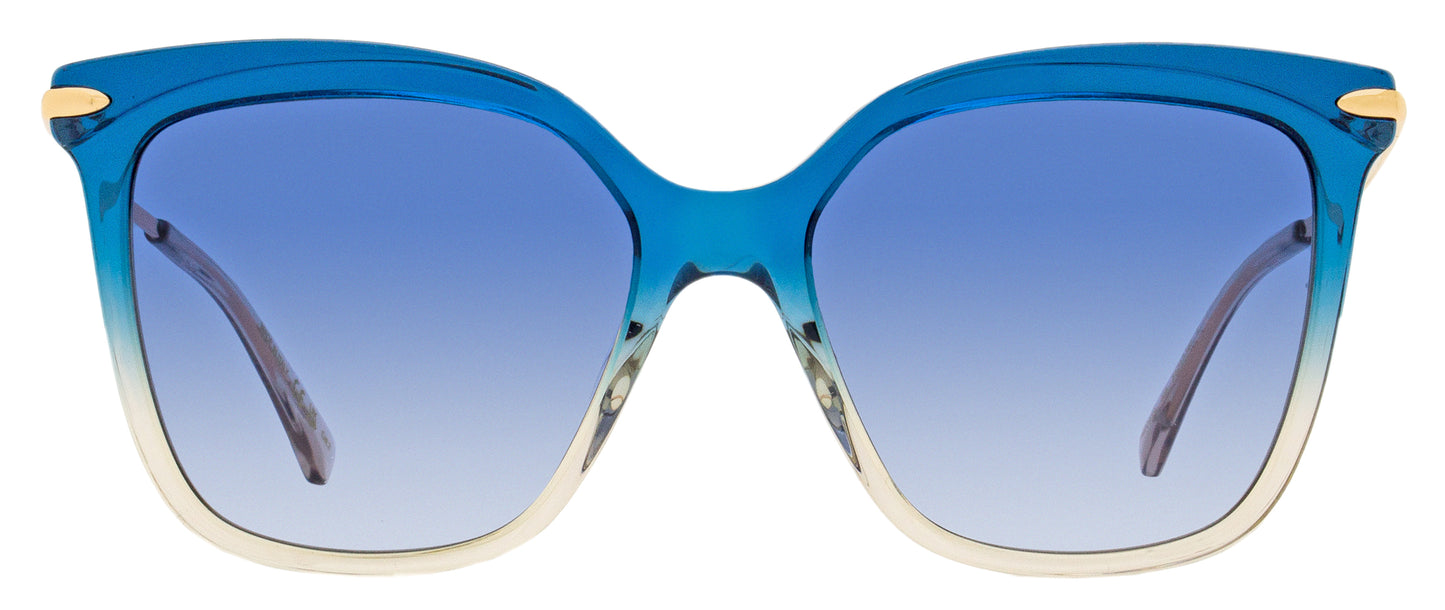 Pomellato Square Sunglasses PM0093S 005 Blue/Tan 54mm