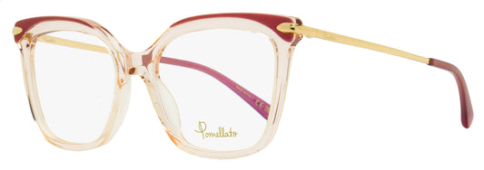 Pomellato Overlay Eyeglasses PM0094O 003 Transparent Rose/Gold 52mm