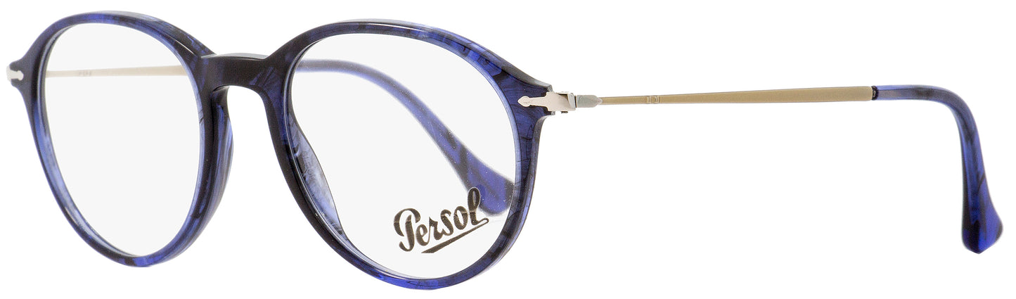 Persol Oval Eyeglasses PO3125V 1053 Blue Melange/Horn 49mm 3125