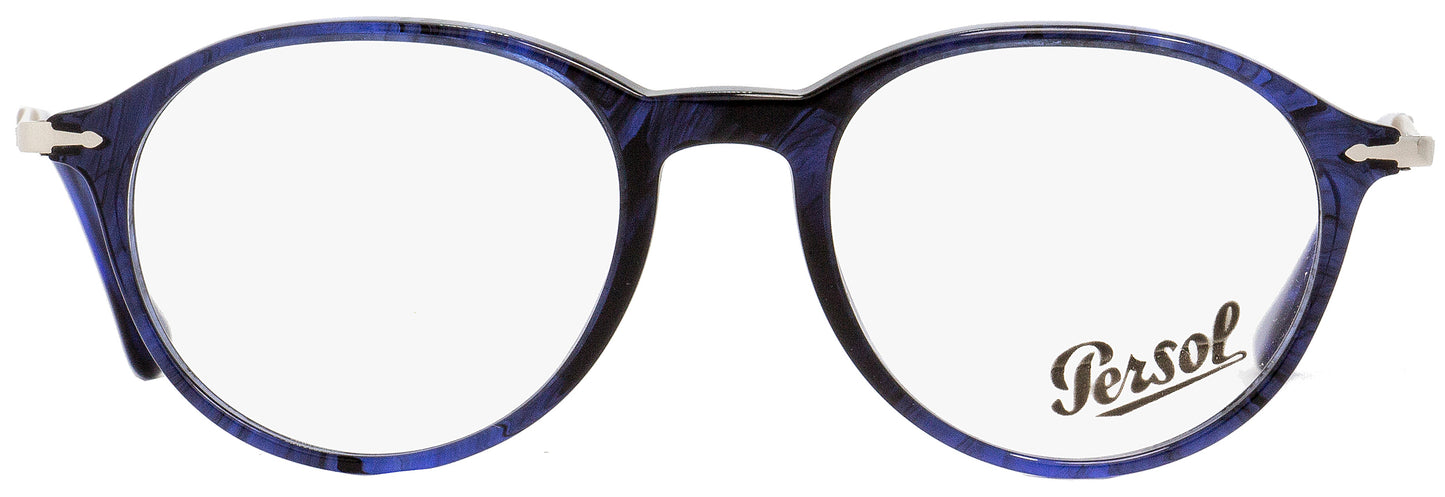 Persol Oval Eyeglasses PO3125V 1053 Blue Melange/Horn 49mm 3125