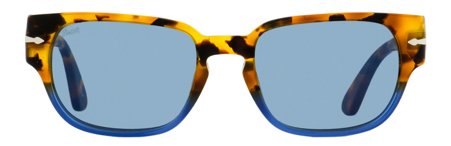 Persol Rectangular Sunglasses PO3245S 1120/56 Tortoise/Blue 52mm