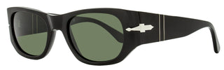 Persol Rectangular Sunglasses PO3307S 95/31 Black 55mm