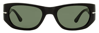 Persol Rectangular Sunglasses PO3307S 95/31 Black 55mm