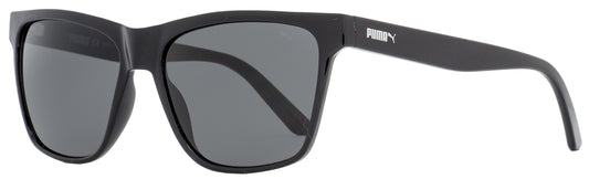 Puma Rectangular Sunglasses PU0168S Hampton 001 Black 57mm 168