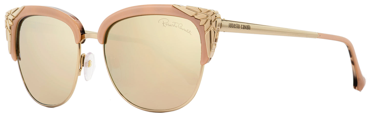 Roberto Cavalli Oval Sunglasses RC1014 Wezn 74L Gold/Rose 56mm 1014