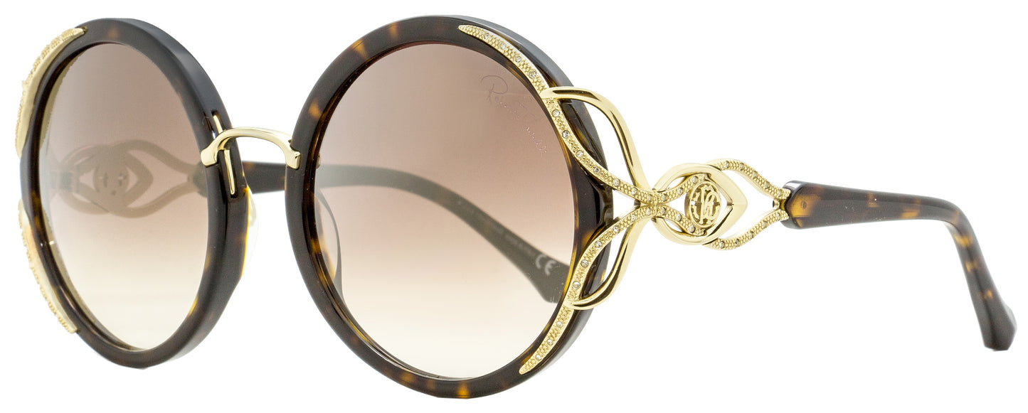 Roberto Cavalli Round Sunglasses RC1076 Massarosa 52G Dark Havana/Gold 59mm 1076