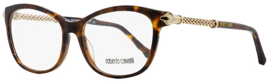 Roberto Cavalli Rectangular Eyeglasses RC5019 Bibbiena 052 Havana/Gold 54mm 5019