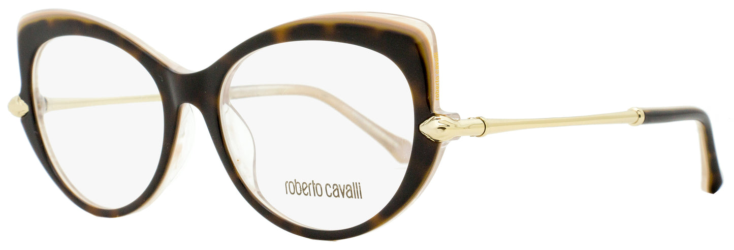 Roberto Cavalli Cat Eye Eyeglasses RC5021 Bisenzio 052 Havana/Beige/Gold 54mm 5021